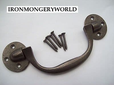 CAST IRON SELF COLOUR CANET CUPBOARD DESK DRAWER DROP BAR LIFT PULL HANDLE