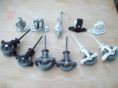 CAST IRON SINGLE DOUBLE WHEEL SCREW PLATE PULLEY Clothes airer dryer