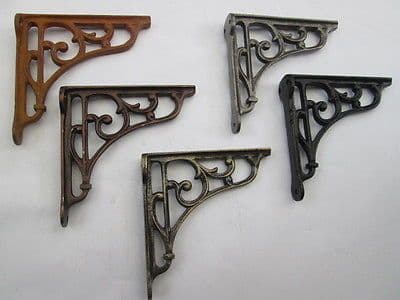 Cast Iron Victorian Style Scroll Shelf Support Book Sink Toilet Cistern Bracket
