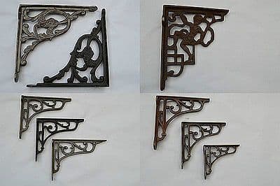 Cast Iron Vintage Old Styl Scroll Shelf Support Book Sink Toilet Cistern Bracket