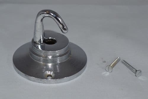 Ceiling Rose With Hook Polished Chrome