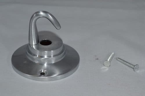 Ceiling Rose With Hook Satin Chrome