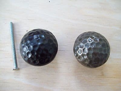 CODE 11) BEATEN HAMMERED WROUGHT IRON CUPBOARD CANET DRAWER KITCHEN DOOR KNOBS