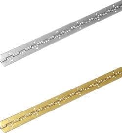 CONTINUOUS PIANO HINGE BRASS/NICKEL PLATED 32mm X 1m