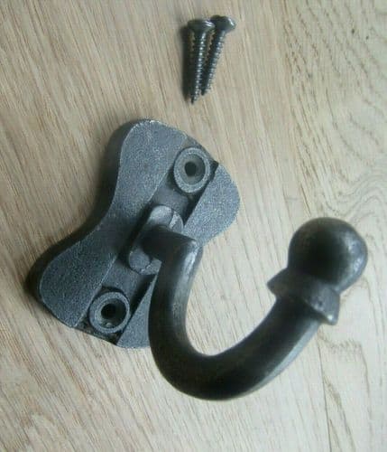 Cotswolds Rustic Coat Robe Hook Antique Iron