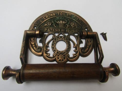 Crown Toilet Roll Holder Antique Copper