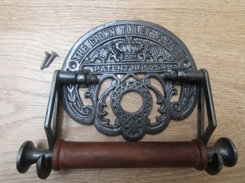 Crown Toilet Roll Holder Antique Iron