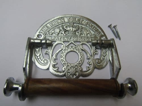 Crown Toilet Roll Holder Polished Chrome