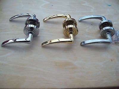 DESIGNER MODERN LEVER DOOR HANDLES ON ROSE MORTICE LATCH HANDLES INTERNAL DOORS
