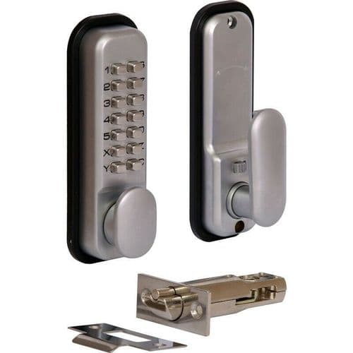 Digital Push Button Lock Satin Chrome