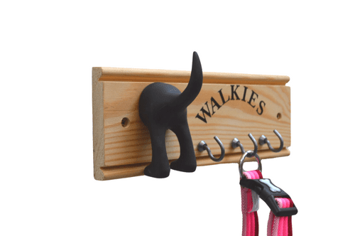 Dog Tail Hook With Walkies Or Custom Text Plaque