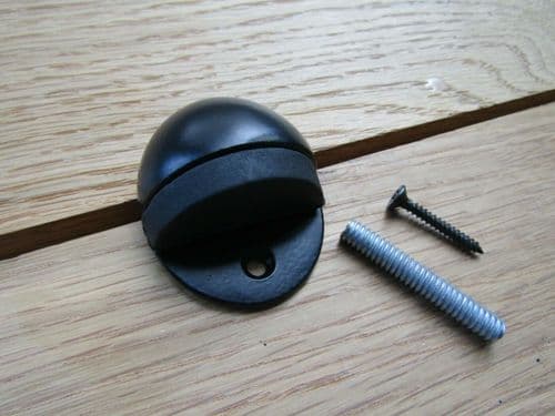 Door Stop Half Round Floor Mounted Matt Black