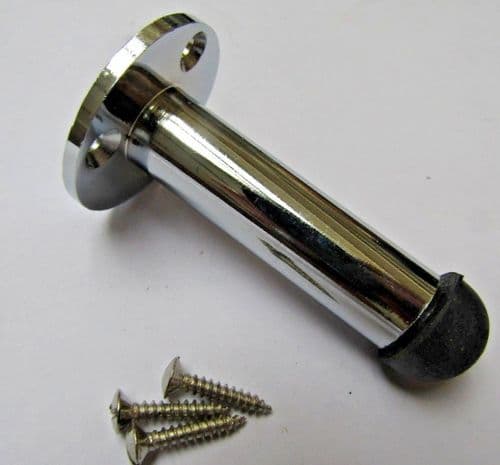 Door Stopper 2.5" Pipe Polished Chrome