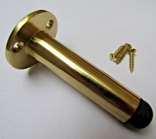 Door Stopper 3" Pipe Polished Brass