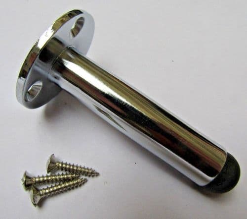 Door Stopper 3" Pipe Polished Chrome