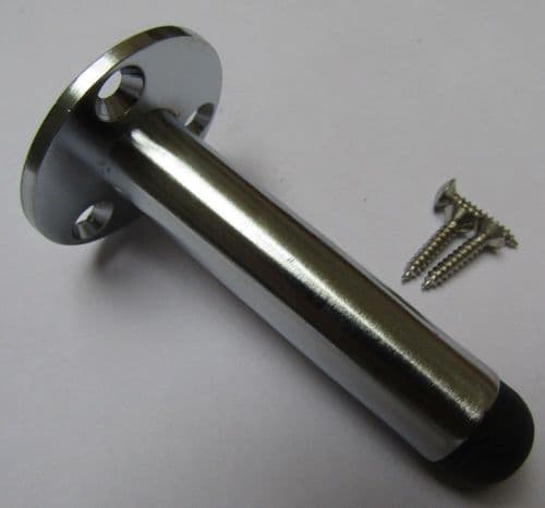 Door Stopper 3" Pipe Satin Chrome