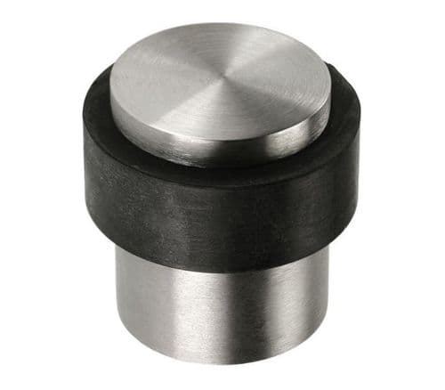 Door Stopper Cylinder Satin Steel