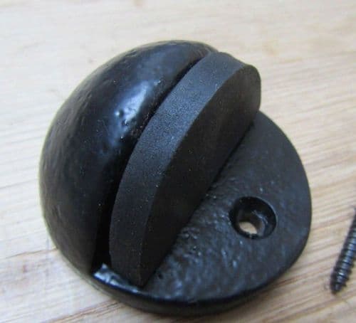 Door Stopper Half Moon Black Antique