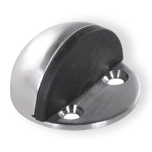 Door Stopper Half Moon Polished Steel