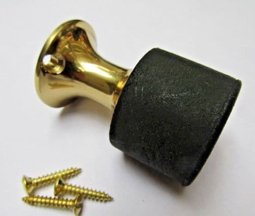 Door Stopper Pedestal Polished Brass