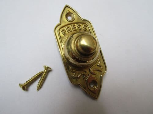 Edwardian Bell Push Polished Brass