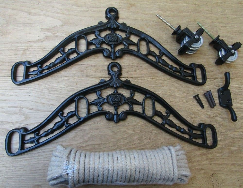 Edwardian Black Antique Clothes Airer Kit