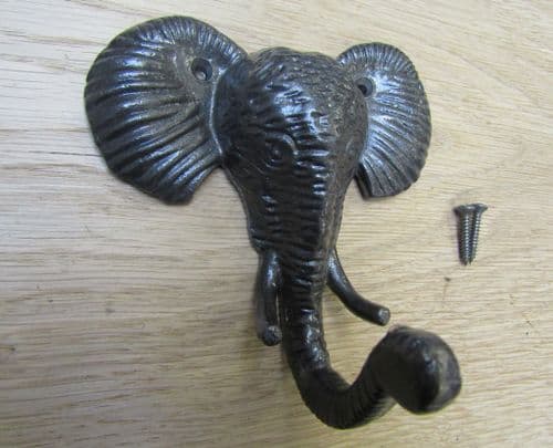 Elephant Head Coat Hook
