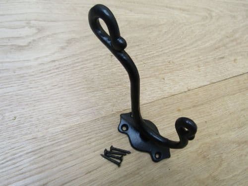 Elephant Trunk Hook Black Antique