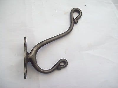 ELEPHANT TRUNK OLD VINTAGE STYLE FANCY CAST IRON HAT & AND COAT HOOK