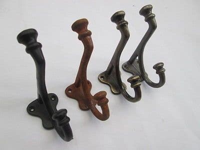 FANCY DECORATIVE VICTORIAN VINTAGE STYLE CLASSIC HAT AND & COAT HOOKS