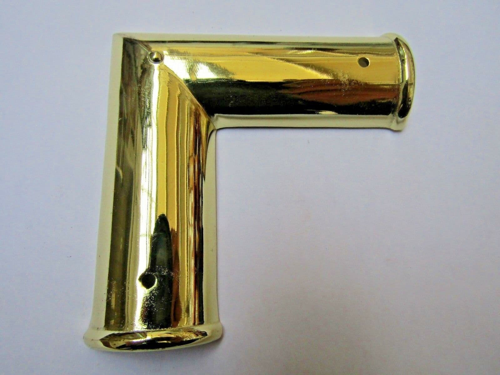Flat Round End Corner Polished Brass