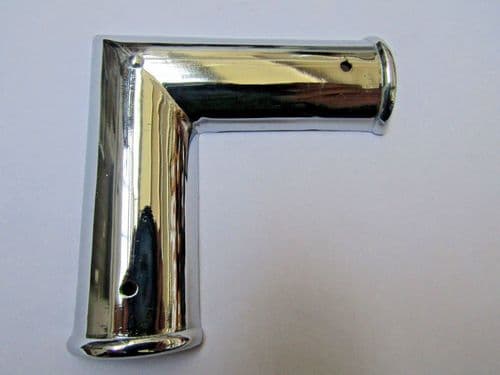 Flat Round End Corner Polished Chrome