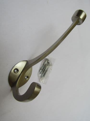 Flat Top Retro Coat Hook Satin Chrome