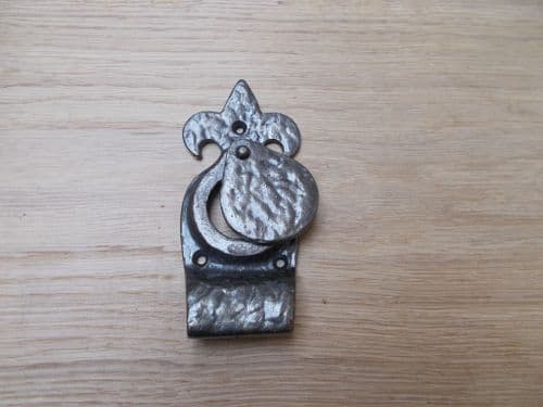 Fleur De Lys Door Cylinder Pull Antique Iron
