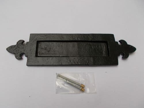 Fleur De Lys Letter Plate Black Antique