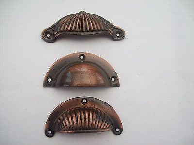 Florentine Bronze Cast iron Cup Pull Cupboard Kitchen Drawer Door Pull Handles