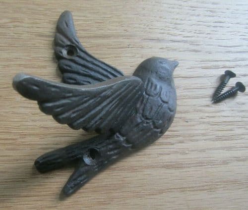 Flying Blackrd Hanging Hook Antique Iron