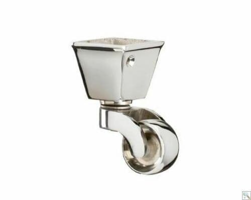 Furniture Square Cup Castor Polished Chrome