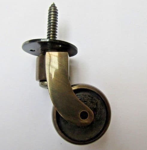 Furniture Swivel Wheel Antique Brass Screw In Castor