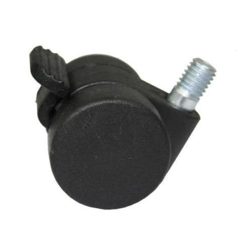 Furniture Swivel Wheel Black Bolt Fix + Brake