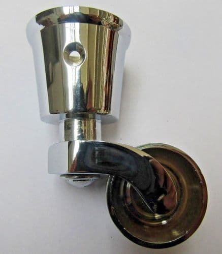 Furniture Swivel Wheel Cup Castor Polished Chrome