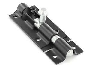 garden gate shed sliding door tower bolt black - 3,4,6,8 inch