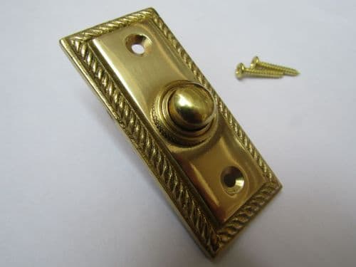 Georgian Bell Push Polished Brass