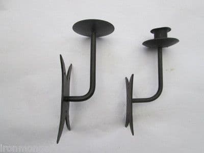 Hand Forged Blacksmith Wall Candle holder Wall Sconce Gothic Cottage traditional
