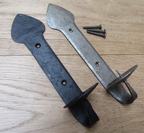 Hand Forged Candle Holder Black Wax Gothic 8"