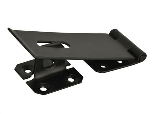 Hasp And Staple 4.5" Black Steel