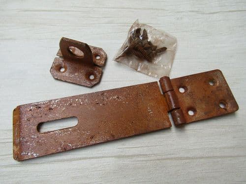 Hasp And Staple 4.5" Steel Rust