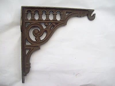 Heavy Duty Cast iron Vintage decorative fancy Metal Hanging Basket Bracket Hooks