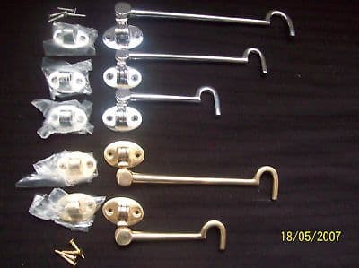 HIGH QUALITY SOLID BRASS CHROME CAN HOOK IN 3 SIZES