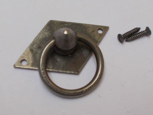 Horizontal Diamond Ring Pull Antique Iron